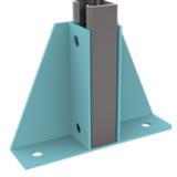 Single Channel Gusset Base Plate HDG
